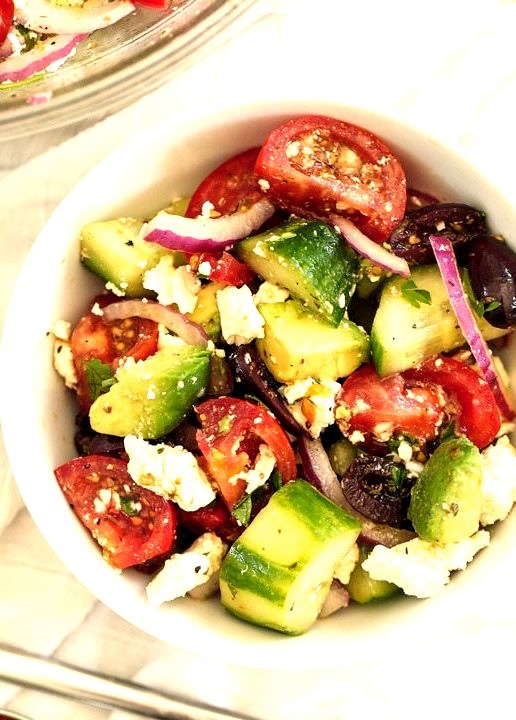 Greek Salad with Avocado